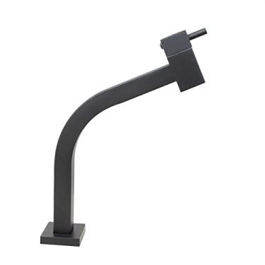 Imagem de Torneira Quadrada Link Cuba Angular 45 Graus Mesa Inox Black Lavatório Banheiro Bica Baixa Preto