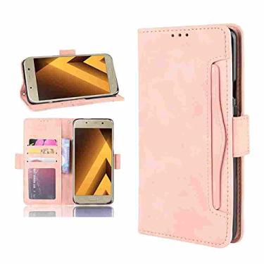 Imagem de MojieRy Estojo Fólio de Capa de Telefone for LG G3, Couro PU Premium Capa Slim Fit for LG G3, 1 slot de moldura de foto, 4 slots de cartão, acessível e portátil, Cor de rosa