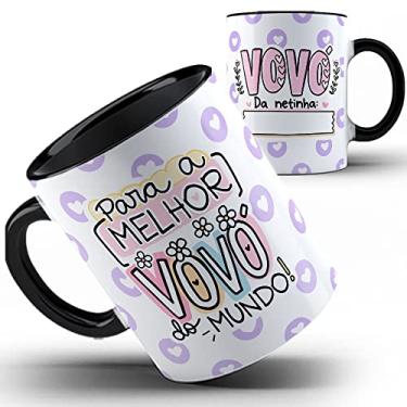 Imagem de Caneca preta melhor Avó do mundo Vovó (envie nome)