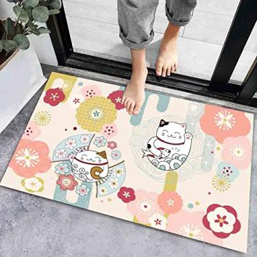 Imagem de SHENGANG Tapete antiderrapante para porta tapetes de banho super absorventes para casa banheiro piso carpete quarto capacho carpete sala de estar, 13,50x80cm
