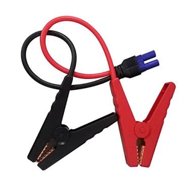 Imagem de Grampos de bateria para cabo de arranque de carro – conector EC5 para clipes jacaré cabo de extensão 10 AWG fio 12 V cabo de carregamento de substituição para bateria portátil de emergência