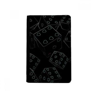 Imagem de Porta-passaporte com ilustração de dados de jogo de coração notecase burse capa carteira porta-cartão, Multicolor