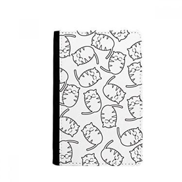 Imagem de Porta passaporte animal simples de proteção para gatos sorridentes Notecase Burse capa carteira porta-cartão, Multicolor