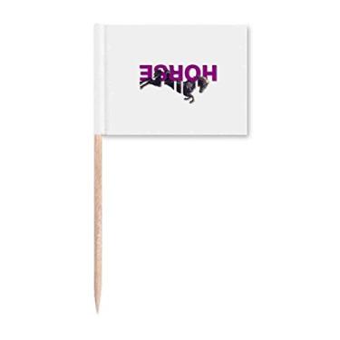 Imagem de Marcador de palito de dente com corte de cavalo em pé para decoração de festa