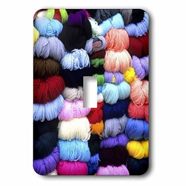 Imagem de 3dRose lsp_86944_1 Tecidos de lã e fios, Cuzco, Peru Sa17 Bba0053 Bill Bachmann Tampa para interruptor de luz