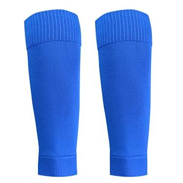 Imagem de Qudai 1 par de meias de caneleira masculinas femininas de futebol caneleiras mangas de panturrilha de futebol