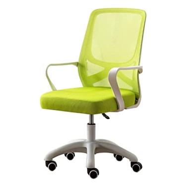 Imagem de cadeira de escritório Cadeira de malha Cadeira de computador Mesa e cadeira multifuncional Cadeira de trabalho ergonômica Cadeira de encosto Cadeira giratória Cadeira de jogo Cadeira (cor: verde)