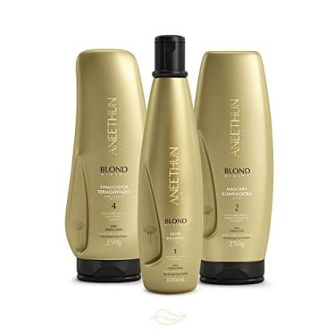 Imagem de Kit Aneethun Blond 3 Produtos Shampoo, Mascara e Finalizador