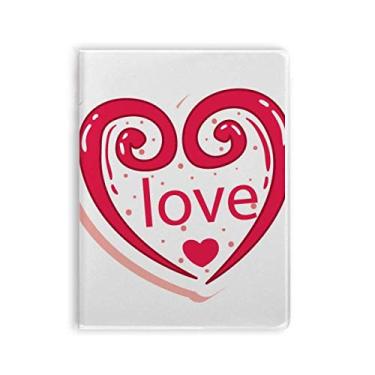Imagem de Diário de capa macia para caderno com coração rosa fofo Dia dos Namorados