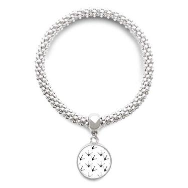 Imagem de DIYthinker Pulseira de prata de animal com desenho de garra de frango, bracelete ajustável com pingente de joia