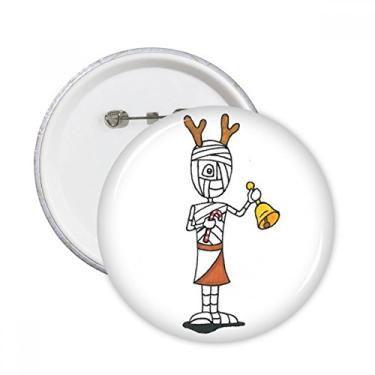 Imagem de Mummy Antlers Horus Bell Muleta Pinos Redondos Emblema Decoração de Roupas 5 peças Presente