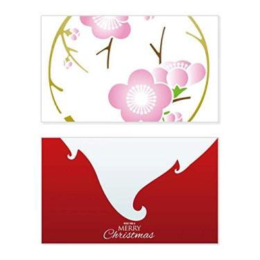 Imagem de Japan Culture - Linda mensagem rosa Sakura Holiday Merry Christmas Parabéns Card Christmas Letter Message
