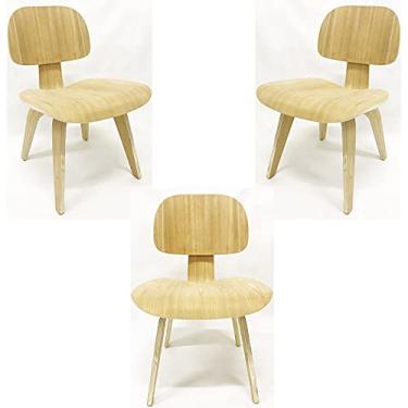 Imagem de Kit 3 Cadeiras Charles Eames LCW madeira clara - Poltronas do Sul