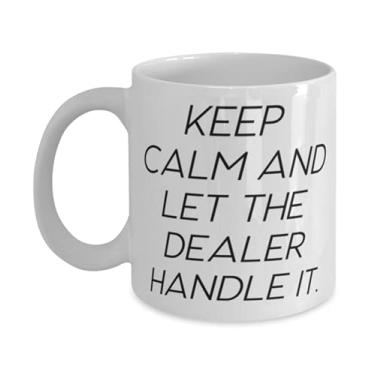Imagem de Caneca Keep Calm and Let the Dealer Handle It. 325 ml, presente de revendedor de amigos, copo perfeito para amigos