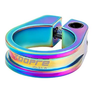 Imagem de YIJU Braçadeira leve para selim de bicicleta, adaptador de assento de bicicleta, braçadeira de fichário, coleira de selim para mountain bike, MTB, bicicleta casual, 31,8 mm, colorida