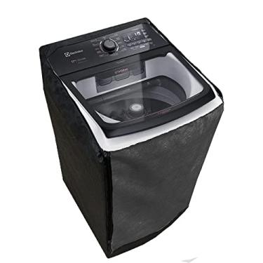 Imagem de Capa Estampada Para Maquina de Lavar Electrolux LEC LEJ 13 kg 14 kg Ziper Preto