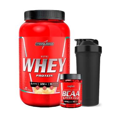 Imagem de KIT Nutri Whey Pote 907g + BCAA + Coqueteleira - Integralmédica (Chocolate)