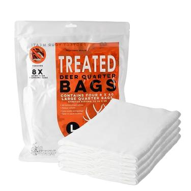Imagem de Koola Buck - Sacos de caça de alce e veado tratados de carne de caça. Complete seu kit de processamento de campo - Quatro sacos de 101,6 cm resistentes para carne. Sacos de caça grandes selados a vácuo para facilitar o transporte