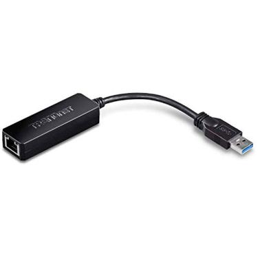 Imagem de Adaptador USB 3.0 p/ Ethernet Gigabit TRENDnet, Veloc. Full Duplex 2 Gbps, Até 1 Gbps, Compatível c/ ows e Mac, Preto TU3-ETG