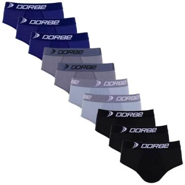 Imagem de Kit 10 Cuecas Slip 100% Algodão Dorbe Original Masculina Cueca Tradicional Cavada Masculino Adulto Macia Antialérgica (BR, Alfa, GG, Regular, Neutro Sem Branco)