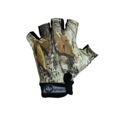 Imagem de Luva Pesca Tiro Esportivo Albatroz YL015 New Camu Meio Dedo Nylon Antiderrapante