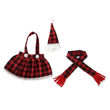 Imagem de HOMSFOU 1 Conjunto De Garrafa De Natal Suéter De Papai Noel Vinho Cachecol De Estimação De Natal Mini Cachecol De Natal Chapéus De Natal Suporte De Talheres Decoração De
