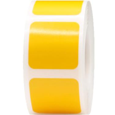 Imagem de Adesivos quadrados, 2,5 cm em tamanho, 500 etiquetas em um rolo, Amarelo, 1" Square
