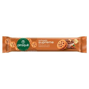 Imagem de Biscoito Recheado Piraquê Supreme Sabor Chocolate com Creme de Avelã 80g