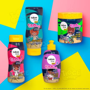 Imagem de Kit 4 #ToDeCachinho Kids Cabelos Ondulados Cacheados Crespos Infantil Shampoo + Condicionador + Creme + Gelatina