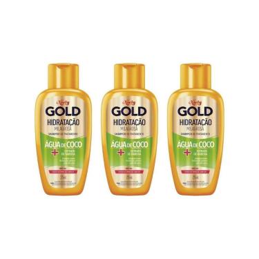 Imagem de Shampoo Niely Gold 275Ml Agua Coco Hidratação - Kit C/3Un