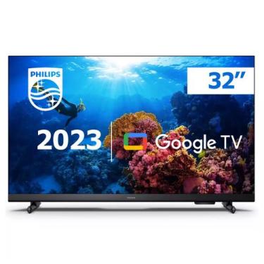 Imagem de Smart Tv Philips 32" Google Tv Hd Comando De Voz, Hdr10, Wifi 5G, Blue