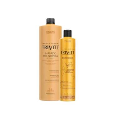 Imagem de Shampoo Pós Química 1L + Cauterização 300ml Trivitt - Itallian Hairtec