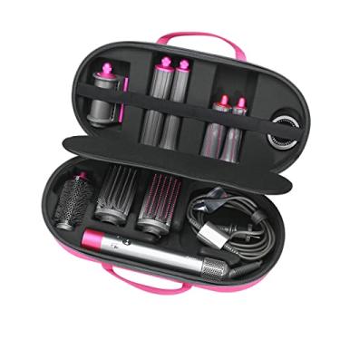 Imagem de RLSOCO Estojo rígido para Dyson Airwrap Complete Long/Complete Styler HS08 HS05 HS01 - Cabe 4pcs Long Barrels ou Short Barrels - Rosa (somente o estojo, o modelador de cabelo não está incluído)