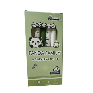 Imagem de Joucien 6 peças/caixa -0,5 mm Panda Family Press Neutral Pen ST Head Speed Drying Smooth Neutral Pen - Núcleo preto
