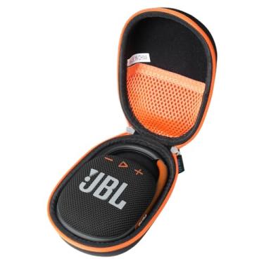 Imagem de Anleo Estojo rígido de viagem para JBL Clip 5 / Clip 4 - Mini alto-falante Bluetooth portátil (preto + laranja)