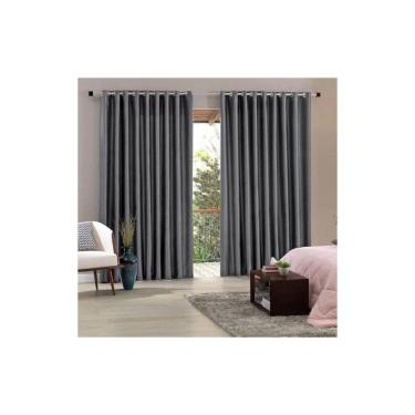 Imagem de Cortina Bella Janela 420x230 cm Blend Tecido Corta Luz Cinza