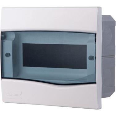 Imagem de Quadro De Distribuição De Embutir 9 Din Ou 6 Nema Tramontina Com Porta Transparente