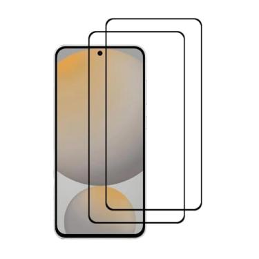 Imagem de UPONEW Pacote com 2 protetores de tela de vidro temperado preto HD sem bolhas para Samsung Galaxy S24 Fe 2024