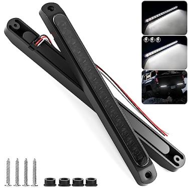 Imagem de PSEQT Barra de luzes de identificação de cauda de reboque LED de 25,4 cm, luz de corrida de reserva, luz de corrida reversa, conjunto de luzes traseiras à prova d'água para pickup carrinho de golfe