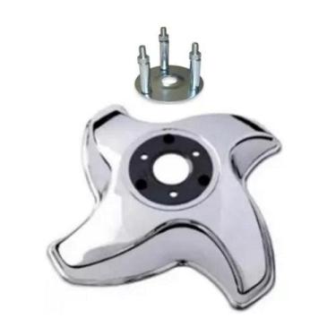 Imagem de 1 Calota 4 Pontas Aro 16 17,5 Metal Caminhao Rodoar + Suporte - TOP-AR