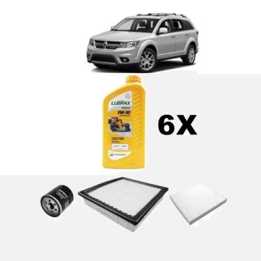 Imagem de Kit Troca De Óleo Dodge Journey 2.7 V6 Ano 2008 A 2012 - Lubrax 