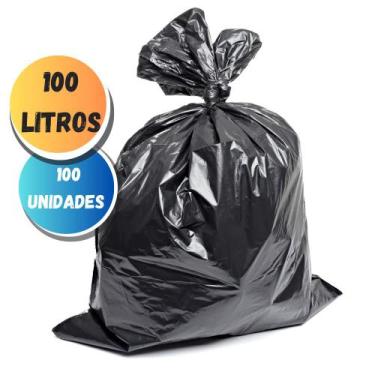 Imagem de Saco de lixo preto 100 litros - SEGEN