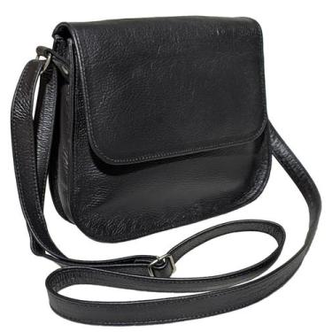 Imagem de Bolsa Feminina Carteiro Em Couro Legitimo Media Espaçosa Alça Ajustáve