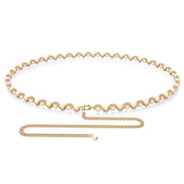 Imagem de Cinto de corrente plus size para mulheres, corrente extra longa, corrente de cinto grosso ajustável, XXX-Large, Liga de alumínio, Sem Pedra Preciosa