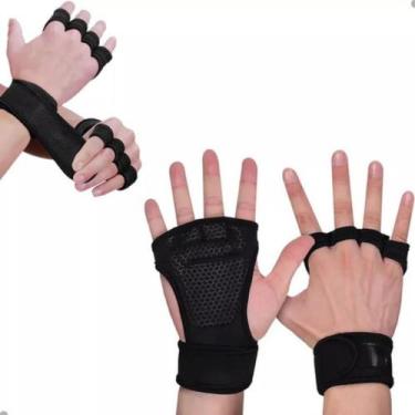 Imagem de Luva Academia Feminina E Masculina Grip Hook Treino Cross - H2, Preto,