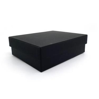 Imagem de Caixa de Presente Cartonada Preta 20x25x10 - Papelão Rígido - Craftimb