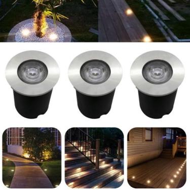 Imagem de Kit 3 Luminárias Balizadores Spot Led SMD Em PVC De 1W Luz Branco Quen