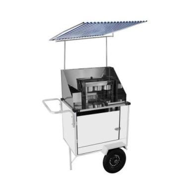Imagem de Carrinho Hot Dog Simples com Rodas Pneumáticas e Toldo - Cefaz