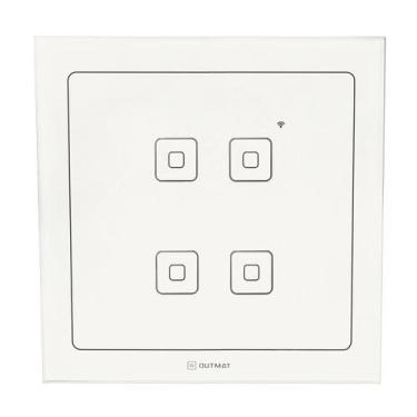 Imagem de Interruptor Inteligente Outmat Touch Wi-Fi 4X4 Branco Alexa