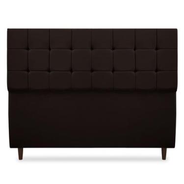 Imagem de Cabeceira Giovana de Solteirão 100cm Suede - SRJ Moveis, Preto